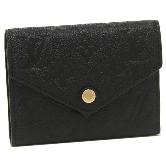 Louis Vuitton Folding Wallet Black Leather Noir - Picture 1 of 8